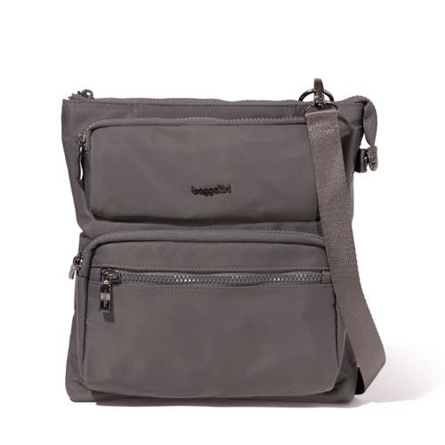 Baggallini Nolita Crossbody Bag With Rfid Wristlet In Smoke Twill