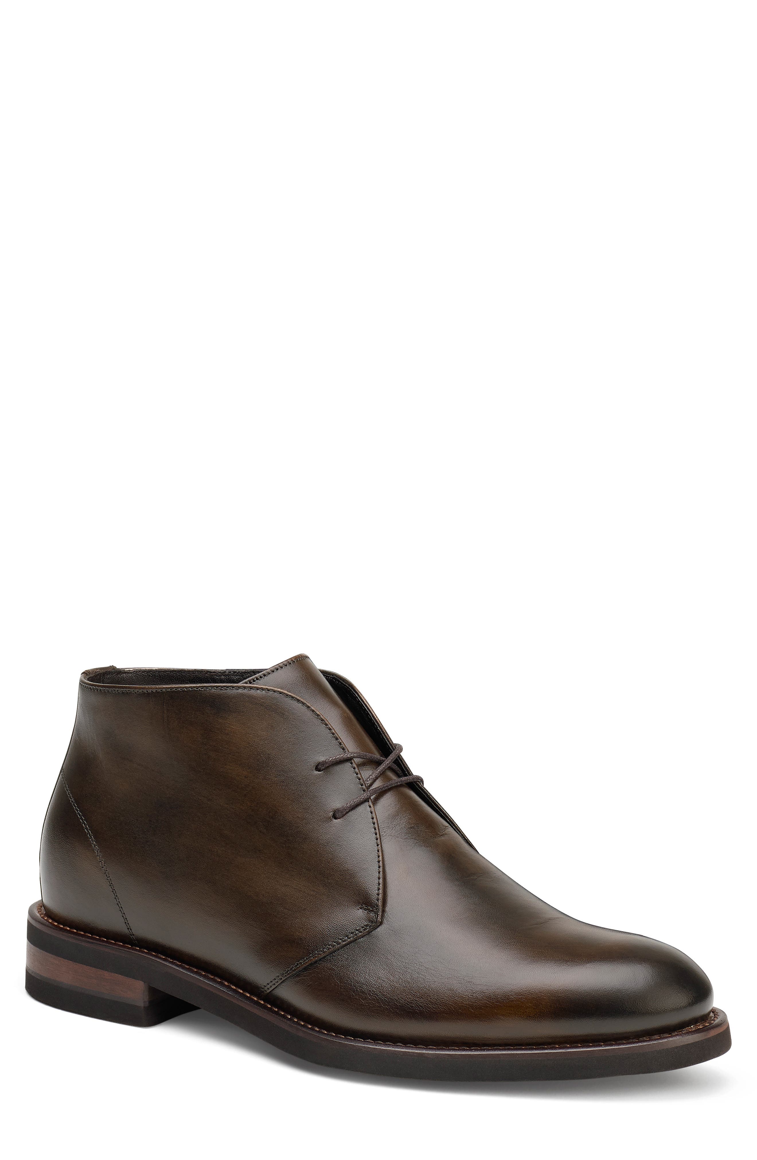 Raymond Leather Chukka Boot In Dark Brown