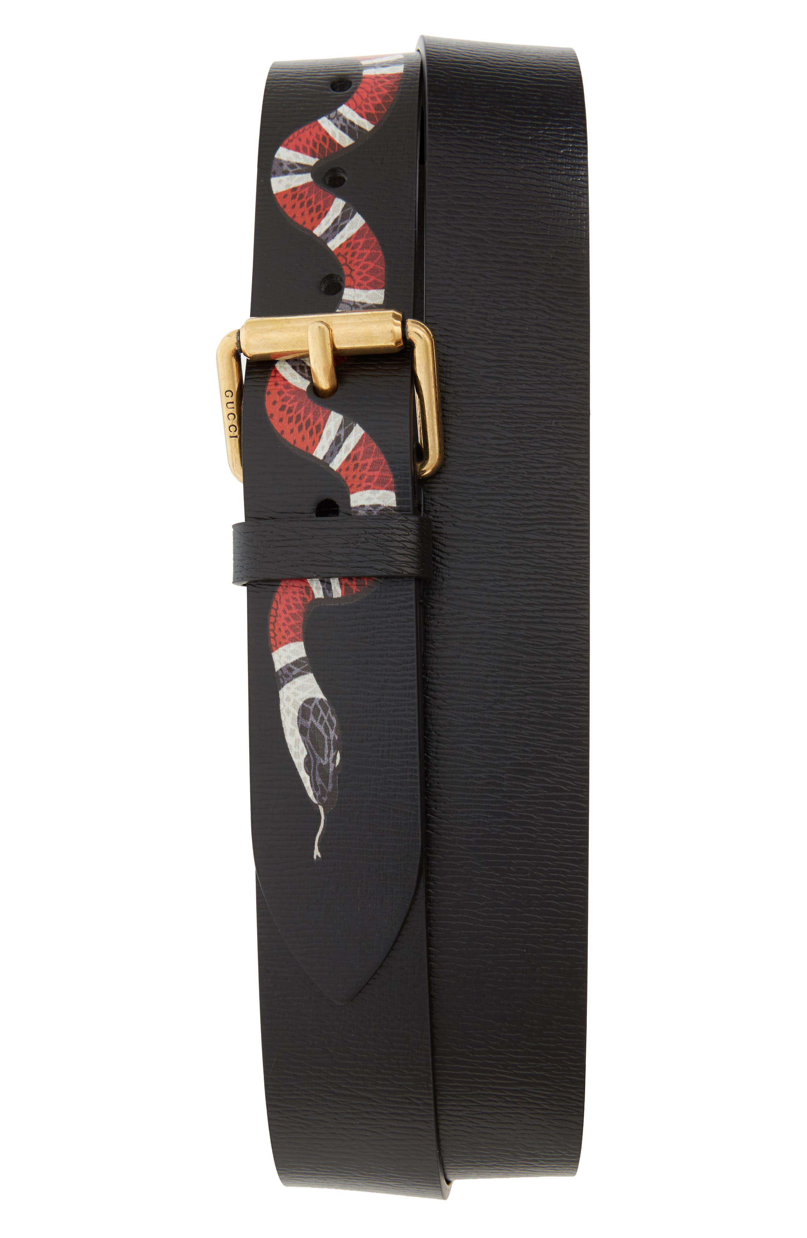 Gucci Snake Print Leather Belt Nordstrom