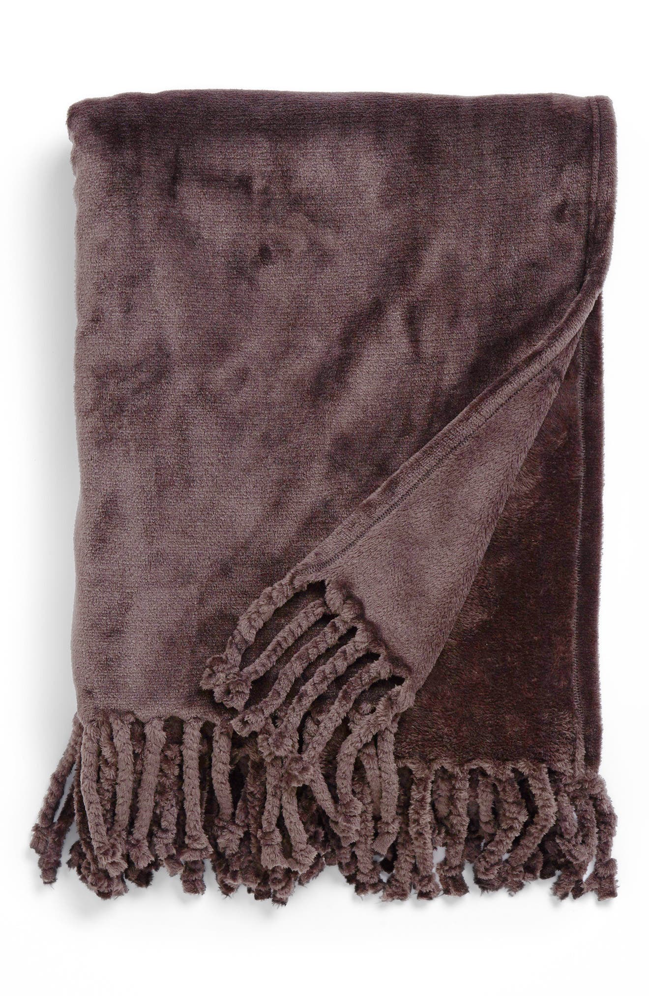  Kennebunk Bliss Plush Throw, Main, color, BURGUNDY GINGER