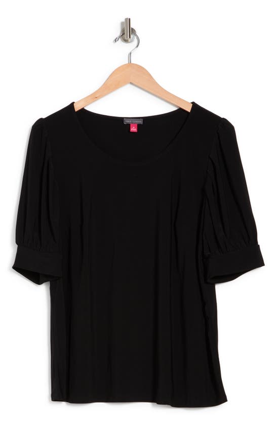 Vince Camuto Puff Sleeve Top In Black