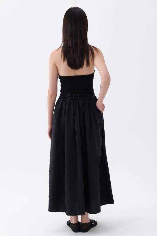 Shop Nocturne Button Accessorized Midi Skirt In Black