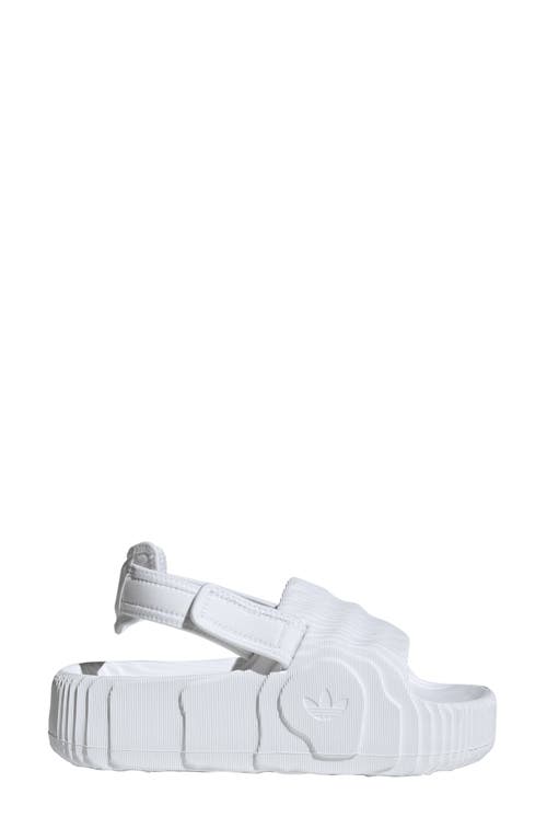 Shop Adidas Originals Adidas Adilette 22 Xlg Lifestyle Slingback Sandal In White/white/white