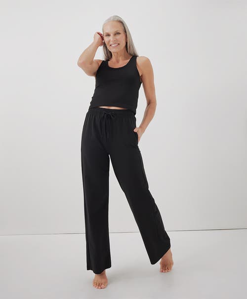 Shop Pact Organic Cotton Cool Stretch Lounge Pant In Black