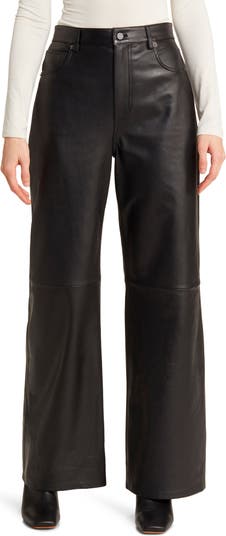 Veda Cary Wide Leg Leather Pant 