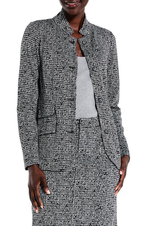 NIC+ZOE Women's Etched Plaid Jacket