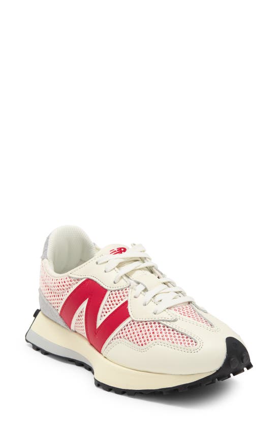 New Balance 327 Sneaker In White/ Team Red