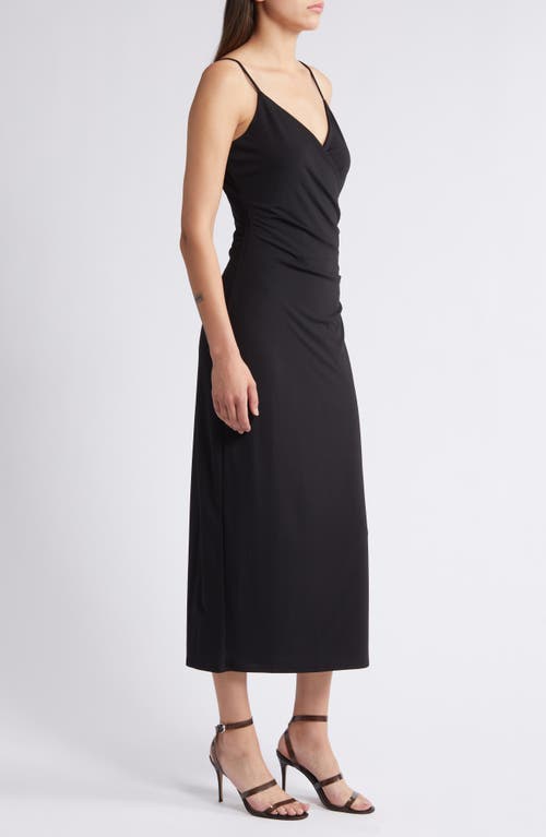 Shop Chelsea28 Ruched Jersey Dress In Black