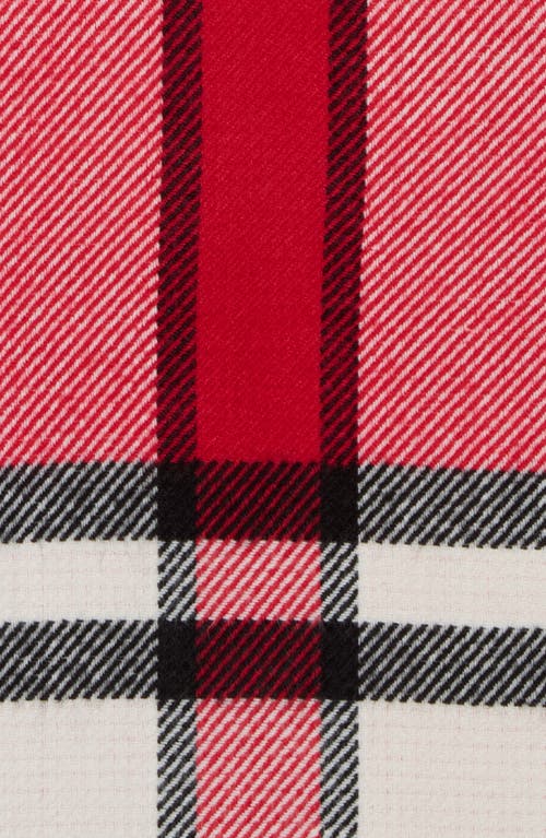Hunter Heavyweight Reversible Plaid Scarf In Logo Red 600