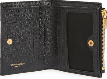 Saint Laurent Monogram Matelassé Leather Trifold Wallet