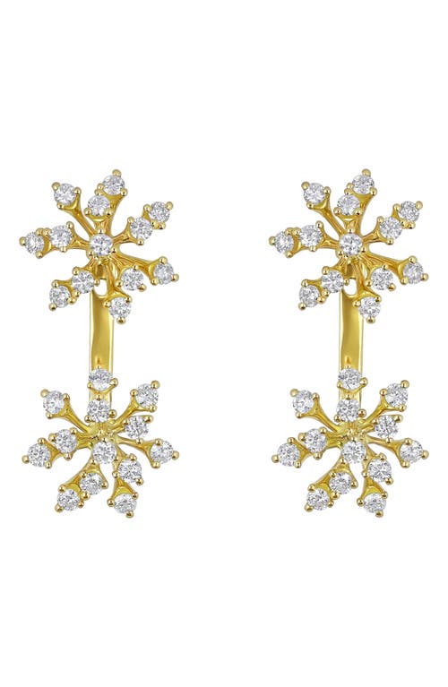 Luminus Diamond Linear Drop Earrings in Yellow Gold