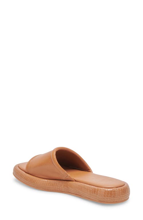 Shop Dolce Vita Aisha Platform Slide Sandal In Tan Leather