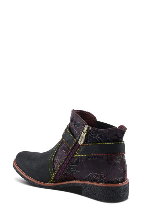 L'artiste By Spring Step Airies Bootie In Black Metallic