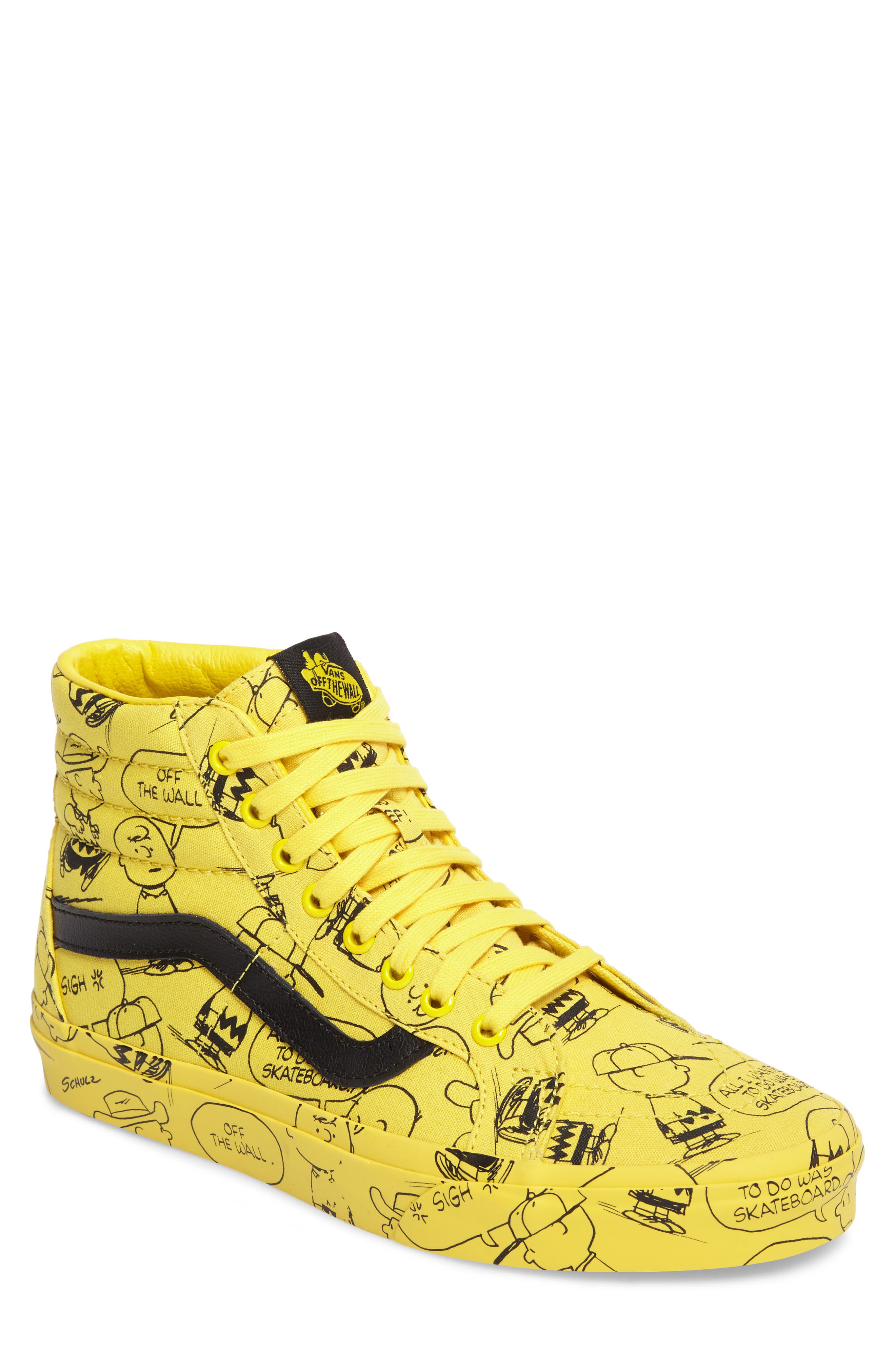 vans peanuts yellow sk8 hi