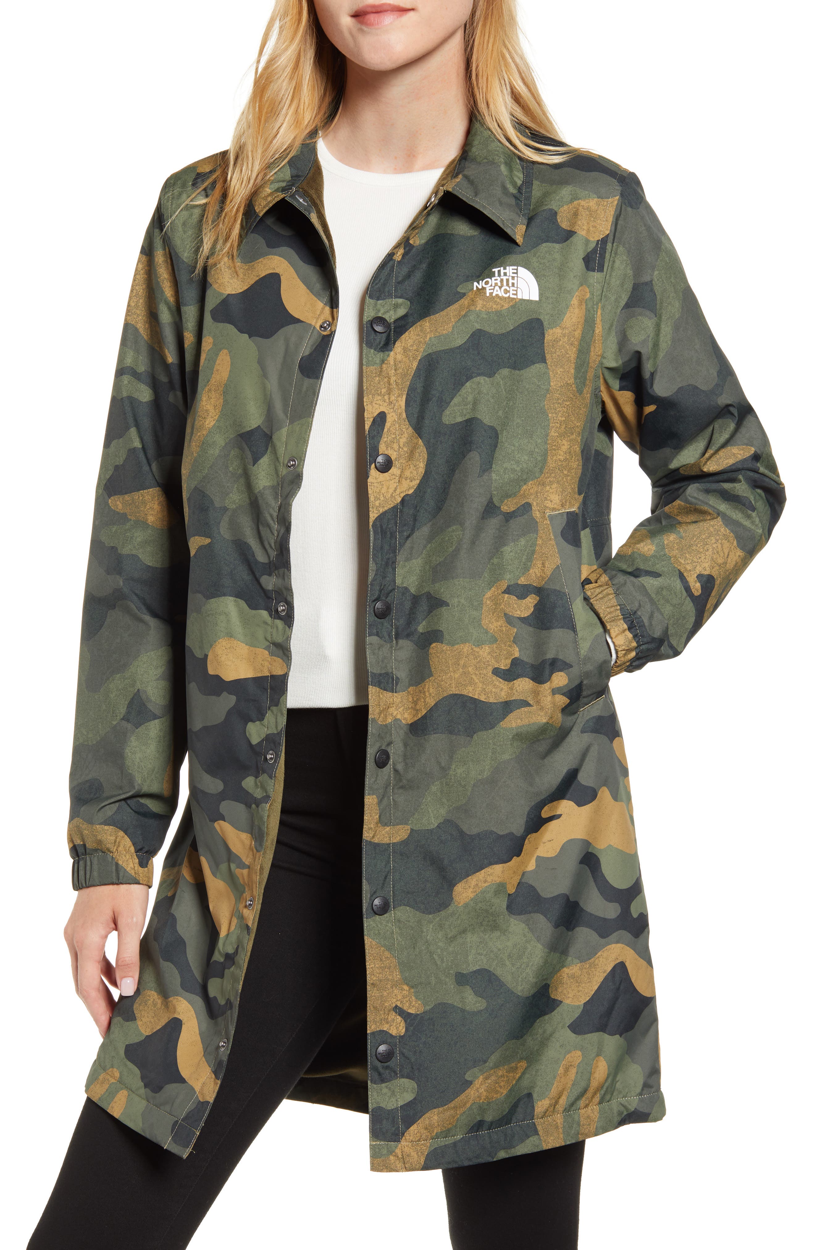 women's the north face long coaches jacket