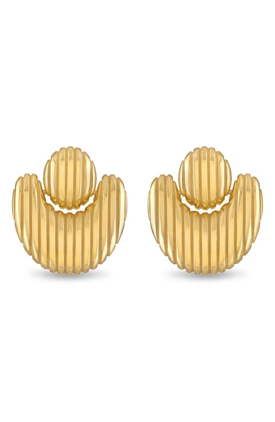 Shop Pamela Zamore Isla Nest Earrings In Gold