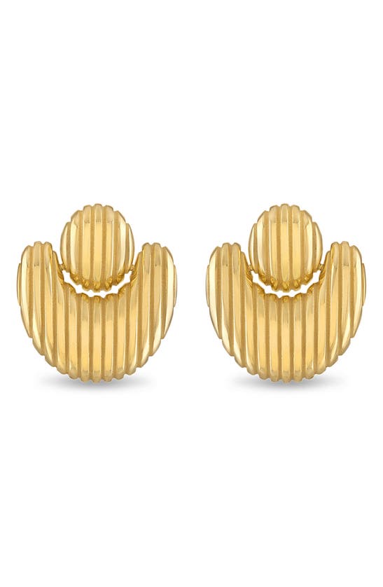 Pamela Zamore Isla Nest Earrings In Gold