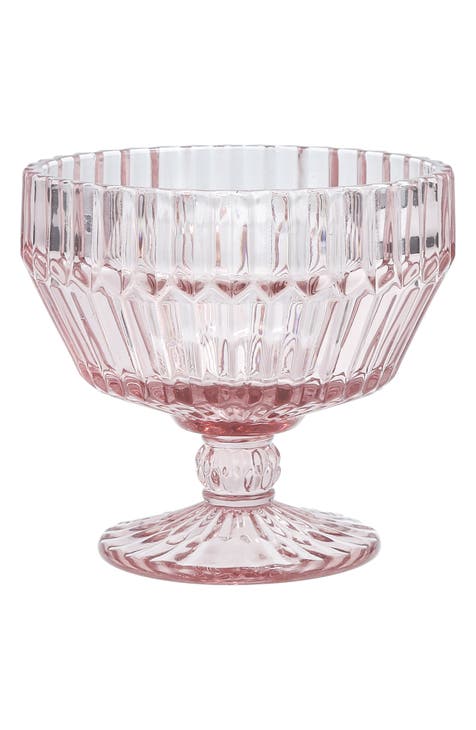 Archie Set of 6 Pink Footed Dessert Bowls