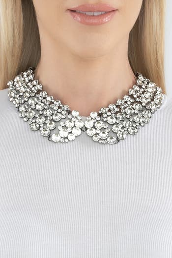 EYE CANDY LOS ANGELES Diana Crystal Cluster Collar Necklace