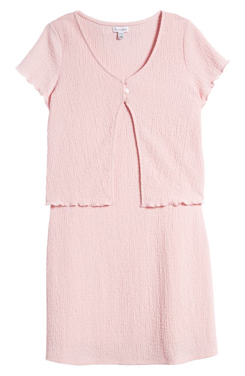 Love, Fire Kids' Short Sleeve Cardigan & A-Line Dress Set at Nordstrom,