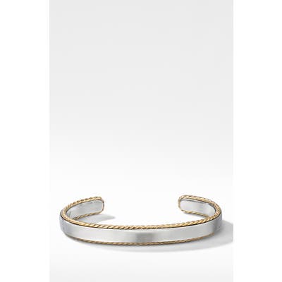 David Yurman Streamline Cable Cuff Bracelet With 18K Yellow Gold
