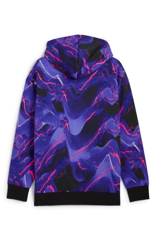 Shop Puma X Ferarri Race Neon Energy Cotton Blend Hoodie In  Black Multi