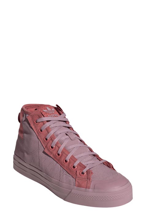 Purple Marble Men's High Top Shoes