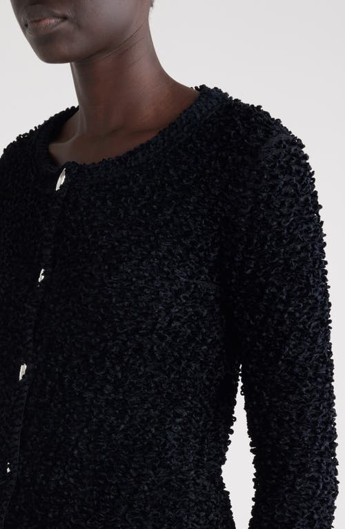 Shop Givenchy Wool Blend Bouclé Cardigan In Black