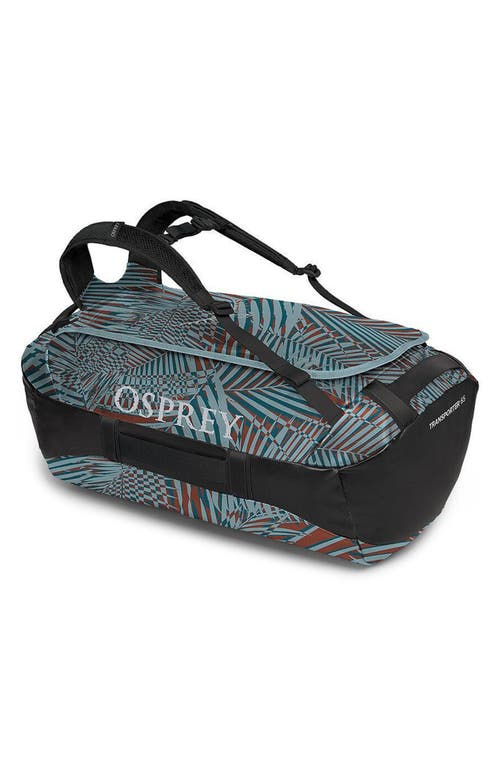 Osprey Transporter 65 Duffle Backpack In Palm Leaf Glitch Print