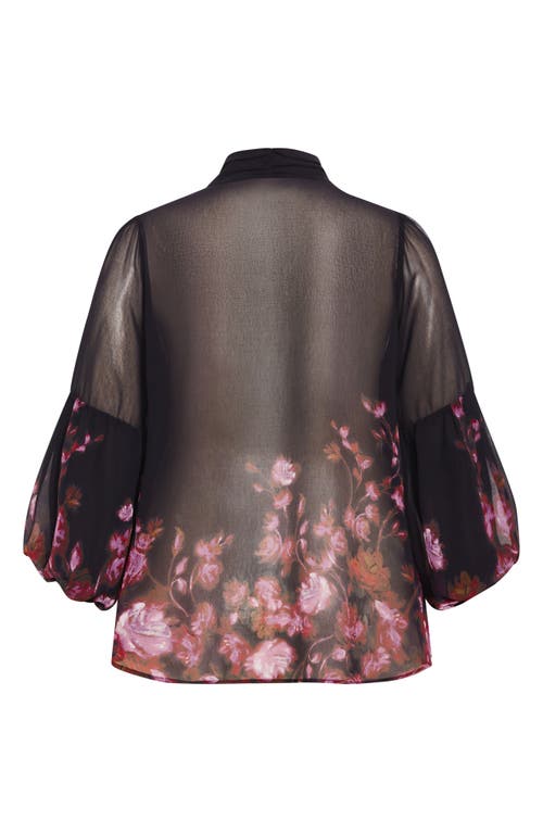 Shop City Chic Romance Sheer Button-up Top In Modern Romance