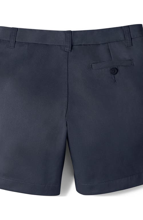 LANDS' END LANDS' END SCHOOL UNIFORM GIRLS PLUS PLAIN FRONT BLEND CHINO SHORTS