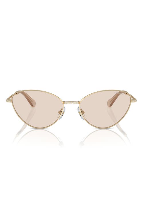 Swarovski 58mm Cat Eye Sunglasses in Pale Gold at Nordstrom