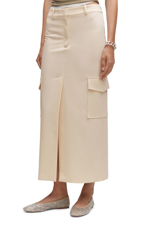 MANGO Cargo Maxi Skirt Ecru at Nordstrom,