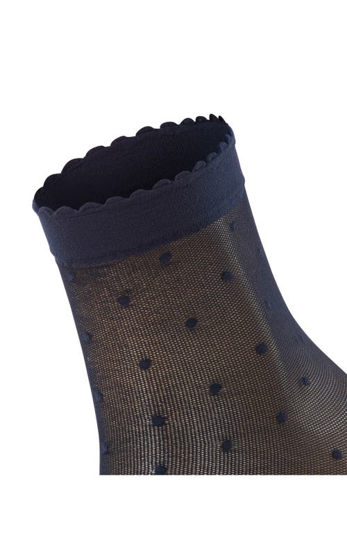 Shop Falke Polka Dot Mesh Crew Socks In Marine