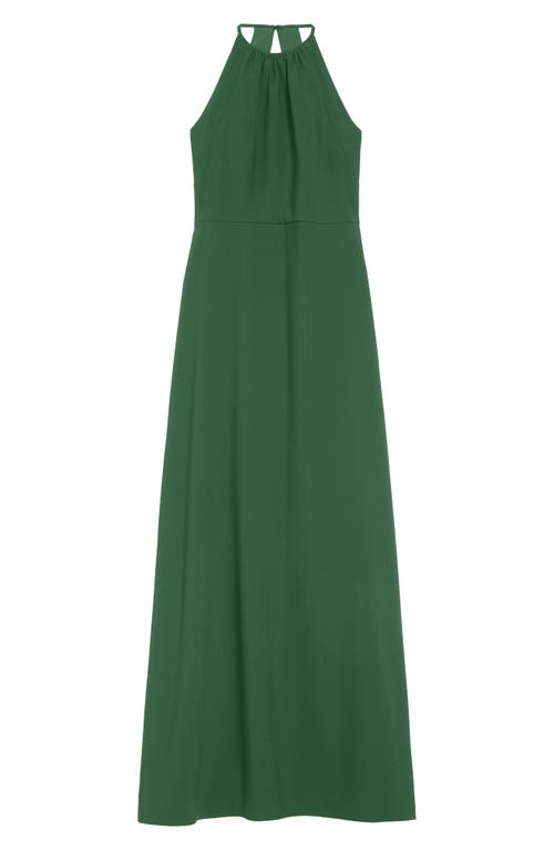 Dessy Collection Dessy Connection High Neck Junior Bridesmaid Dress in Hunter