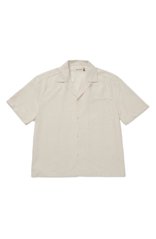 Shop Honor The Gift Peached Camp Shirt In Bone