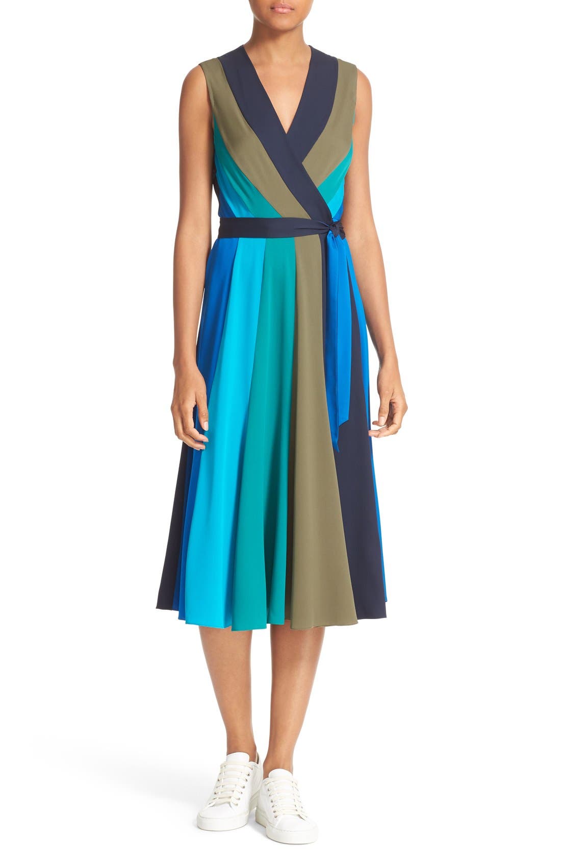 dvf colorblock dress