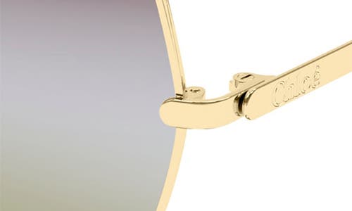 Shop Chloé 62mm Gradient Square Sunglasses In Gold 2