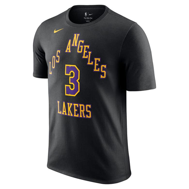 Shop Nike Black Los Angeles Lakers 2023/24 City Edition Name & Number T-shirt