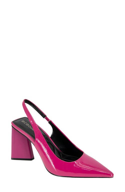 Trina Pointed Toe Slingback Pump in Viva Pink Patent