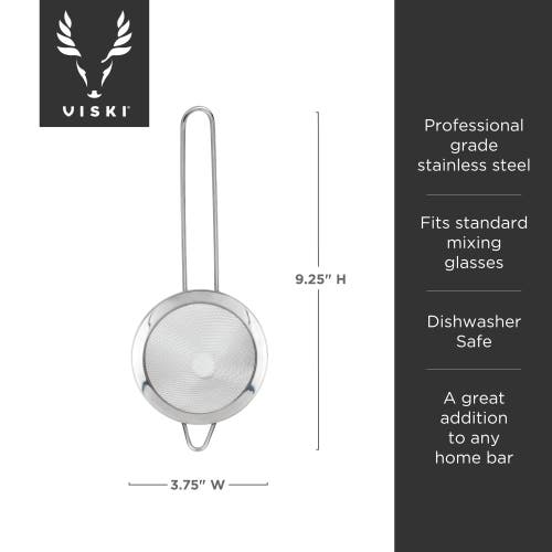 Viski Harrison Mesh Cone Strainer In Silver
