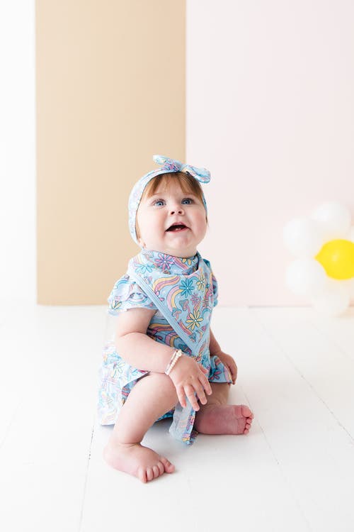 Charlie Lou Baby ® Groovy Fall After All Snap Bib In Blue