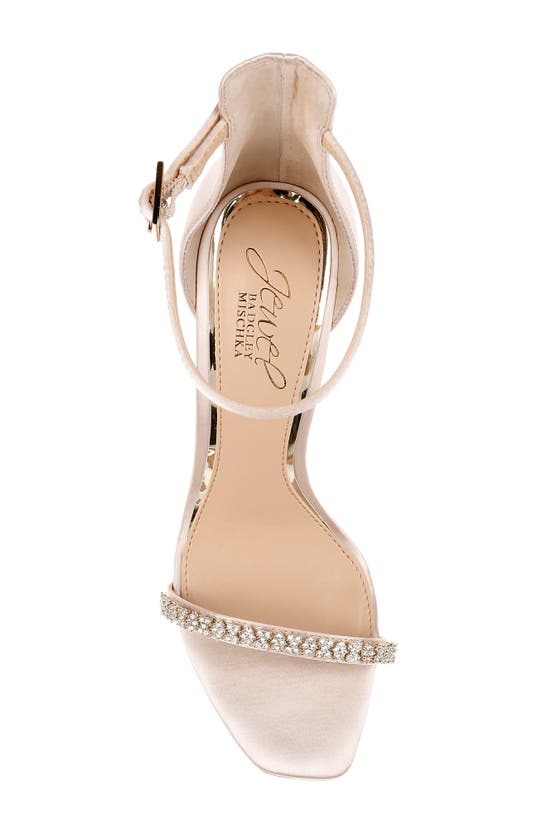 Jewel Badgley Mischka Adriane Jeweled Strap Sandal In Champagne