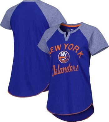 Women's Starter Royal New York Islanders Grand Slam Raglan Notch Neck T-Shirt Size: Small