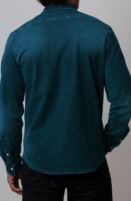 Canyon Of Heroes Big Sky Stretch Western Denim Shirt In Deep Ocean