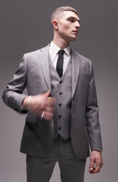 Topman Skinny Suit Jacket Grey at Nordstrom, R