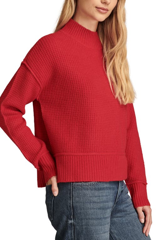LUCKY BRAND LUCKY BRAND WAFFLE STITCH MOCK NECK SWEATER