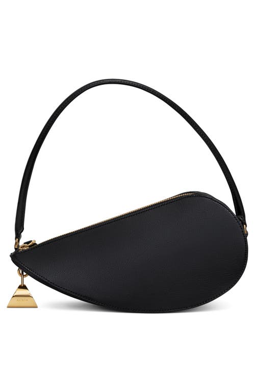 Shop Alaïa Le Demi Coeur Leather Shoulder Bag In Noir