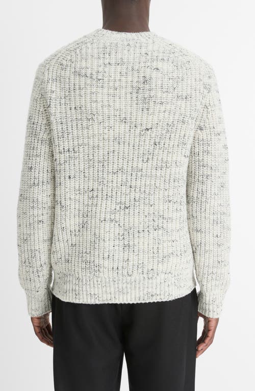 Shop Vince Super Space Dye Wool Sweater In White