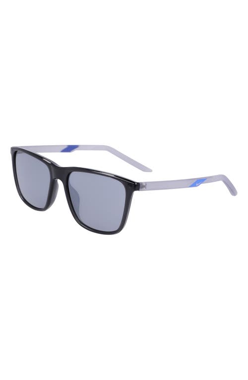 Nike State 55mm Sunglasses In Anthracite/silver Flash